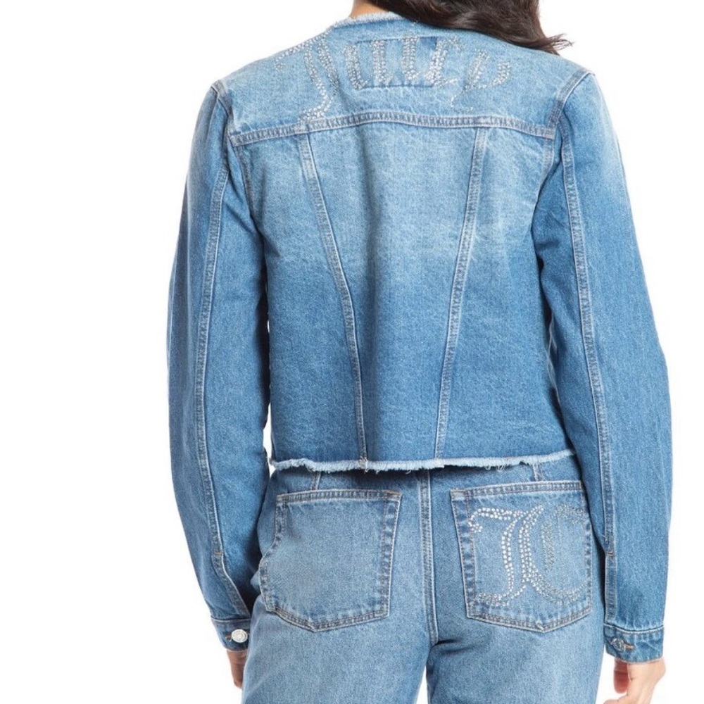 JUICY COUTURE BIG BLING RAW
COLLAR denim jacket - Picture 2 of 9
